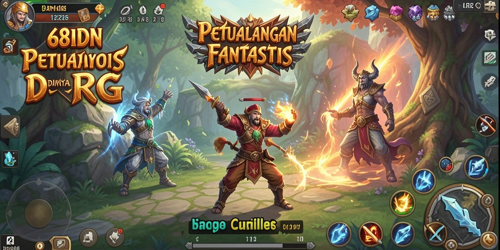 Screenshot antarmuka game RPG 68IDN dengan karakter dan lingkungan yang menakjubkan.