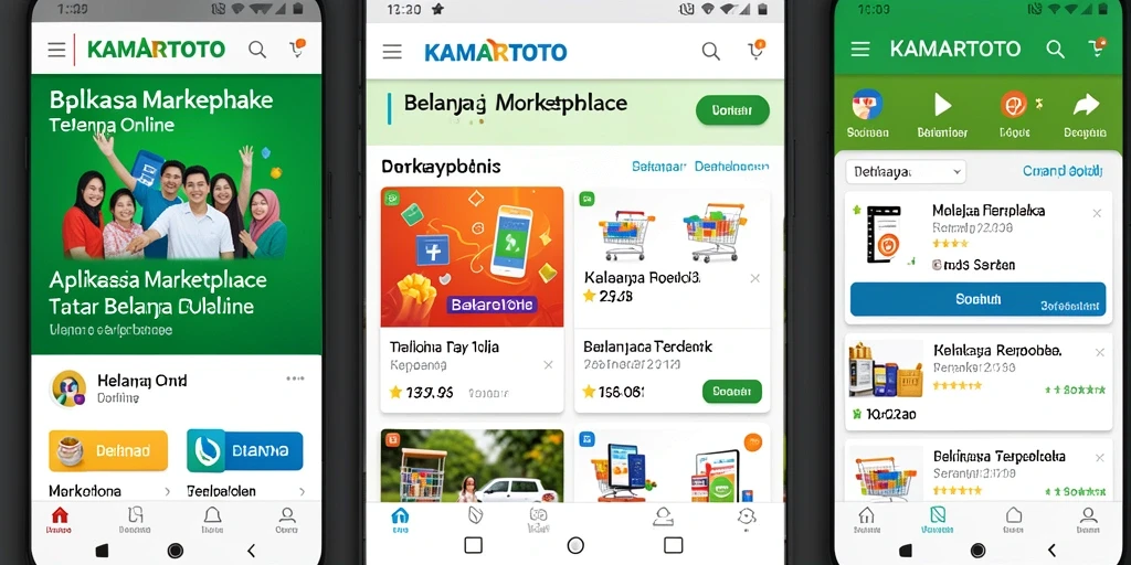 Tampilan antarmuka pengguna KAMARTOTO untuk belanja online.