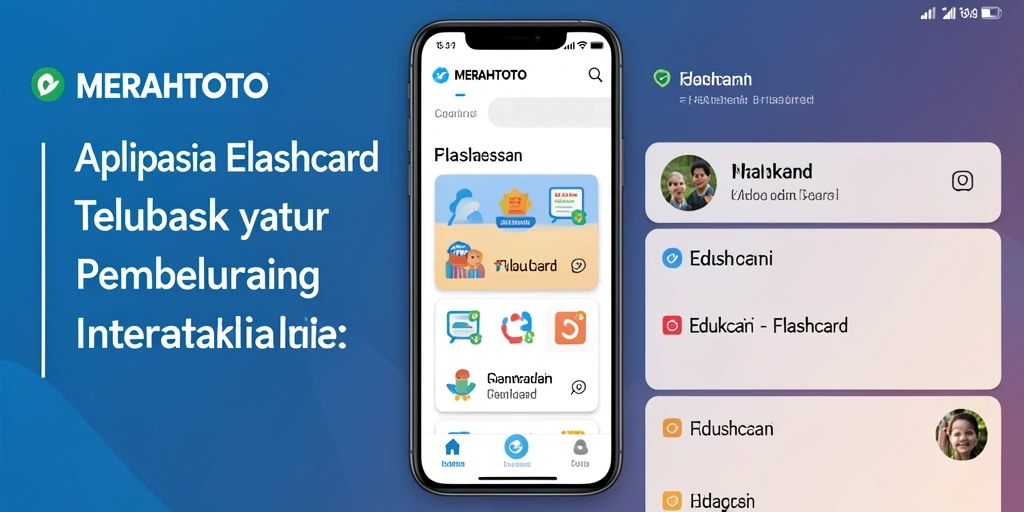 Antarmuka aplikasi MERAHTOTO dengan tampilan Flashcard yang menarik.