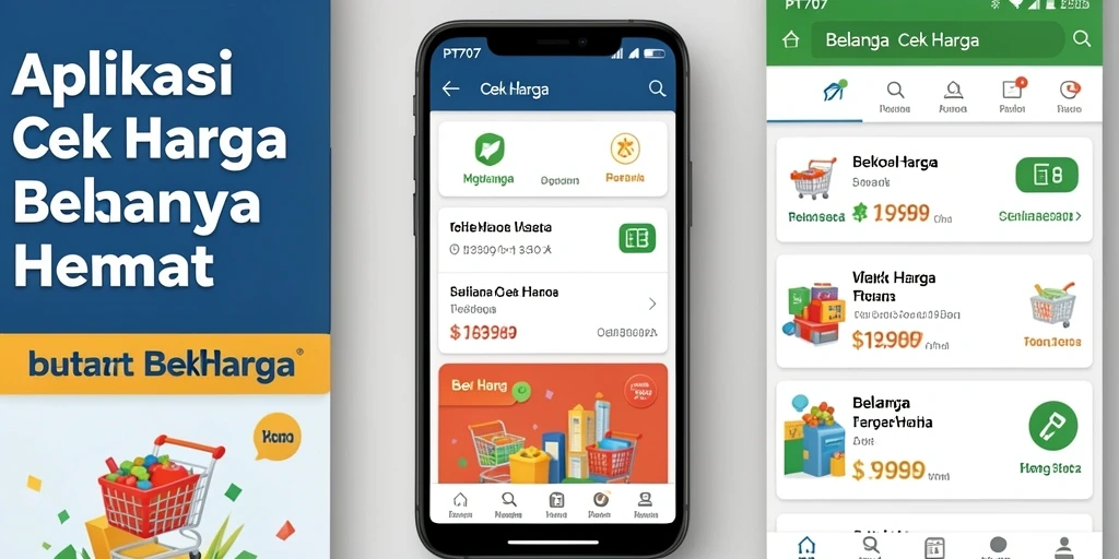 Tampilan antarmuka PT707 yang sederhana dan mudah digunakan untuk cek harga.