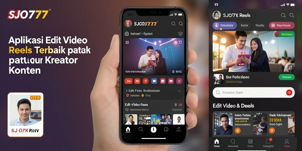 Antarmuka SJO777 yang intuitif dan fungsi Edit Video Reels yang efisien.