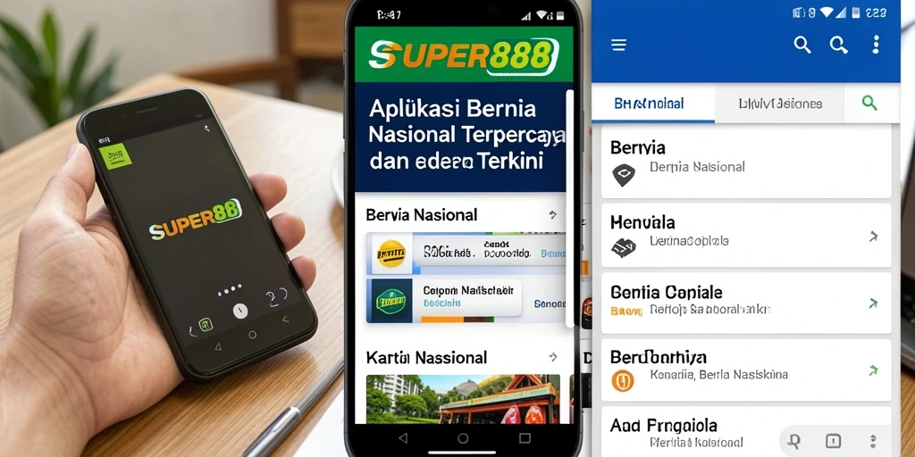 Tampilan antarmuka aplikasi SUPER88 yang modern dan informatif.