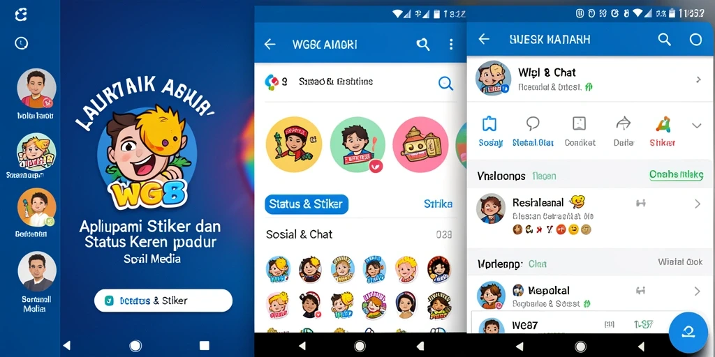 Antarmuka aplikasi WG87 yang menarik dan mudah digunakan.